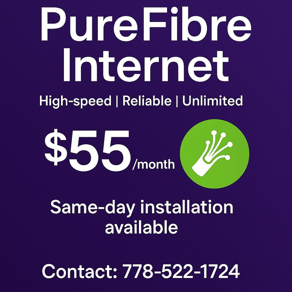 PureFibre Internet Service Ad
